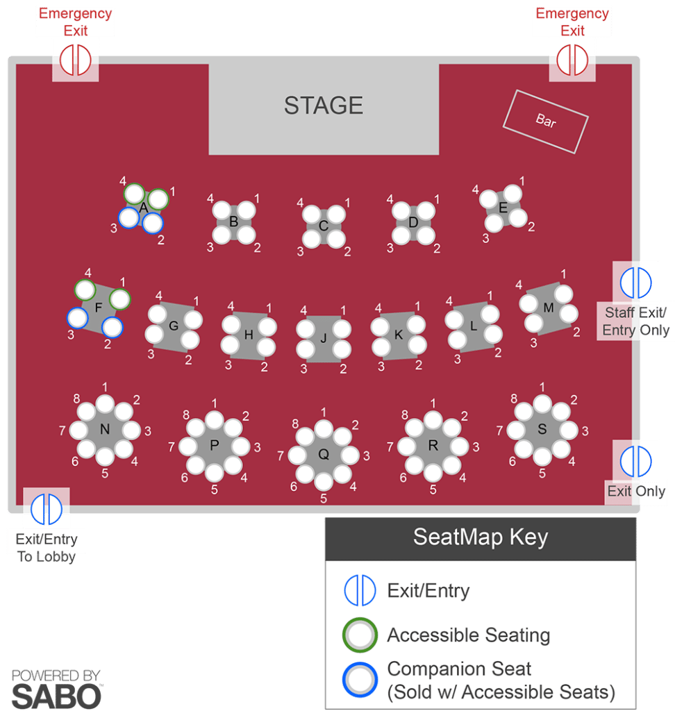 Theater & Auditorium Seating Charts | Sunset Playhouse